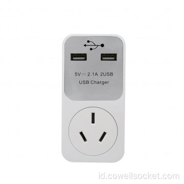 Soket Charger USB dengan colokan CN